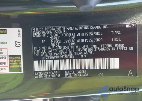 2021 Lexus Rx 350 z USA, uszkodzony, nr VIN 2T2HZMDA0MC301863